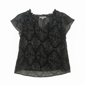 Current Air Black Floral Blouse